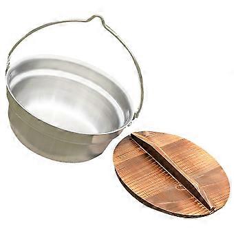 Camping Cookware Set Stainless Steel Hanging Pot Fast Even Heating Easy Clean for Hiking
