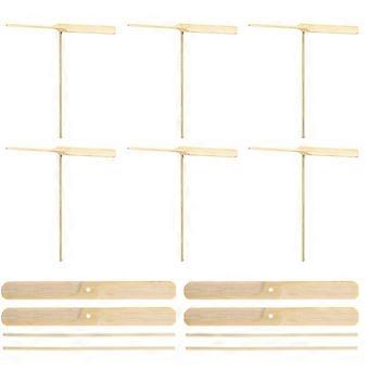 10 pcs Flying Wooden Dragonfly Toy Wood Hand Rub Dragonfly Propeller Toy for Kids