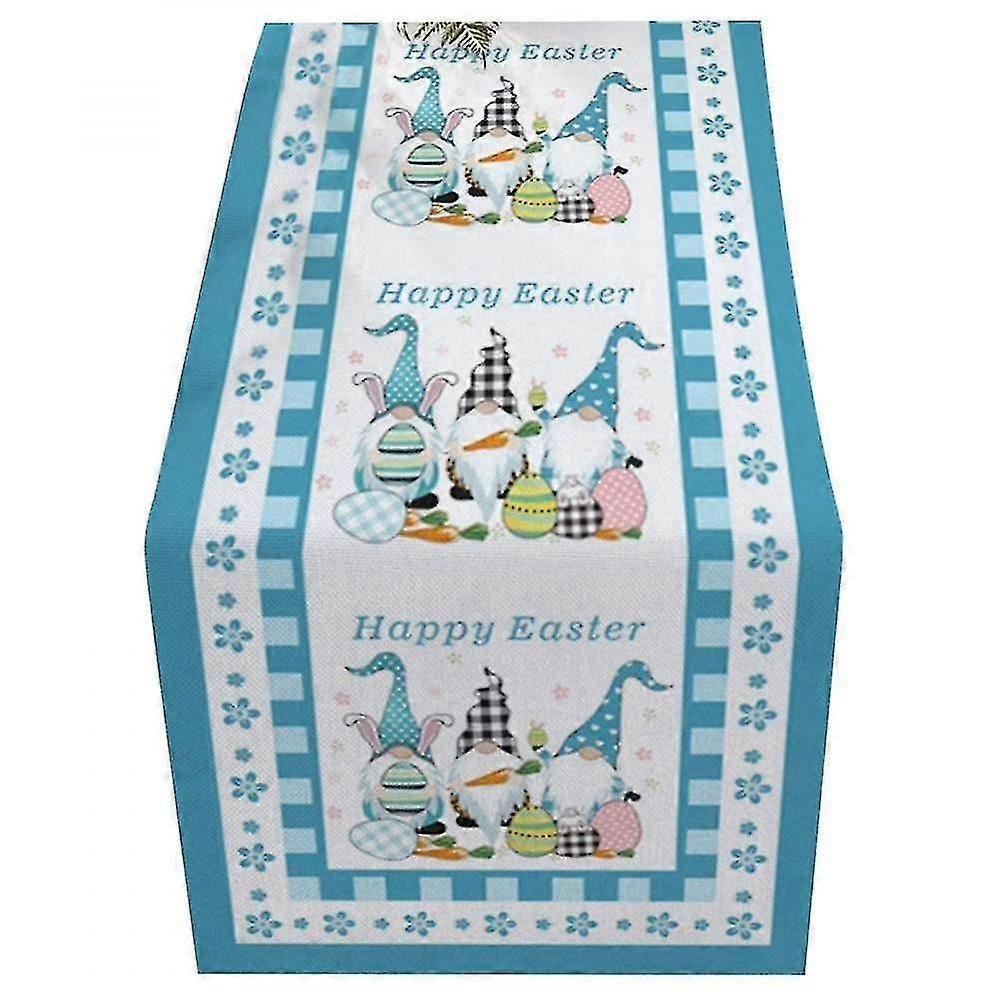 creative easter polyester cotton print table flag table decoration