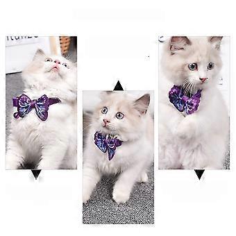 Adjustable Collar for Pet Cat Bell Collar 4Pcs PU Material