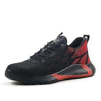 Steel Toe Safety Shoes for Men Women, Lightweight Breathable Anti-Smashing Work Sneakers with Slip Resistant Puncture Proof