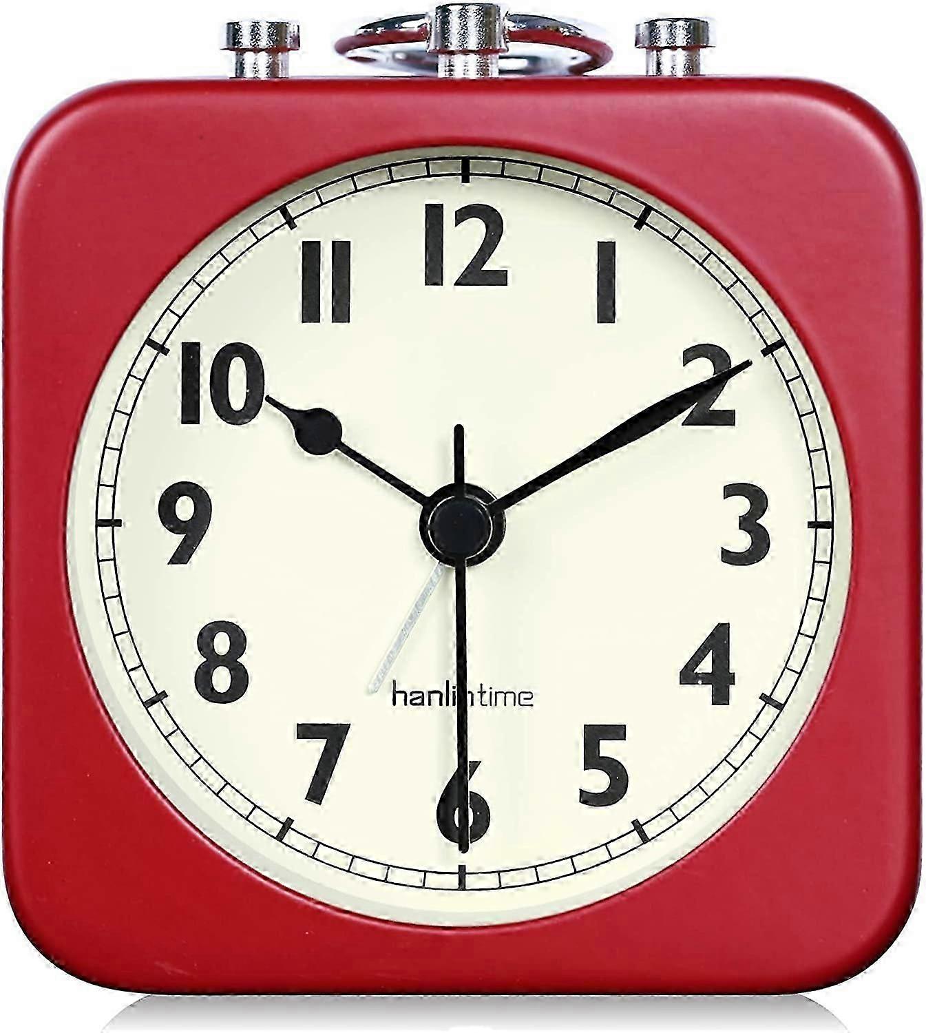 Analog Alarm Clock Red Square