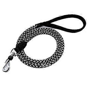 Comfortable Padded Handle Rope Dog Leash with Safety Lock, Reflective Threads, Durable Woven Nylon