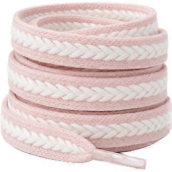 Fat Shoe Laces for Sneakers, Thick Flat Braided Cotton Shoelaces