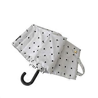 round Dot Folding Umbrella Korean Design Portable Rain and Sun Umbrella