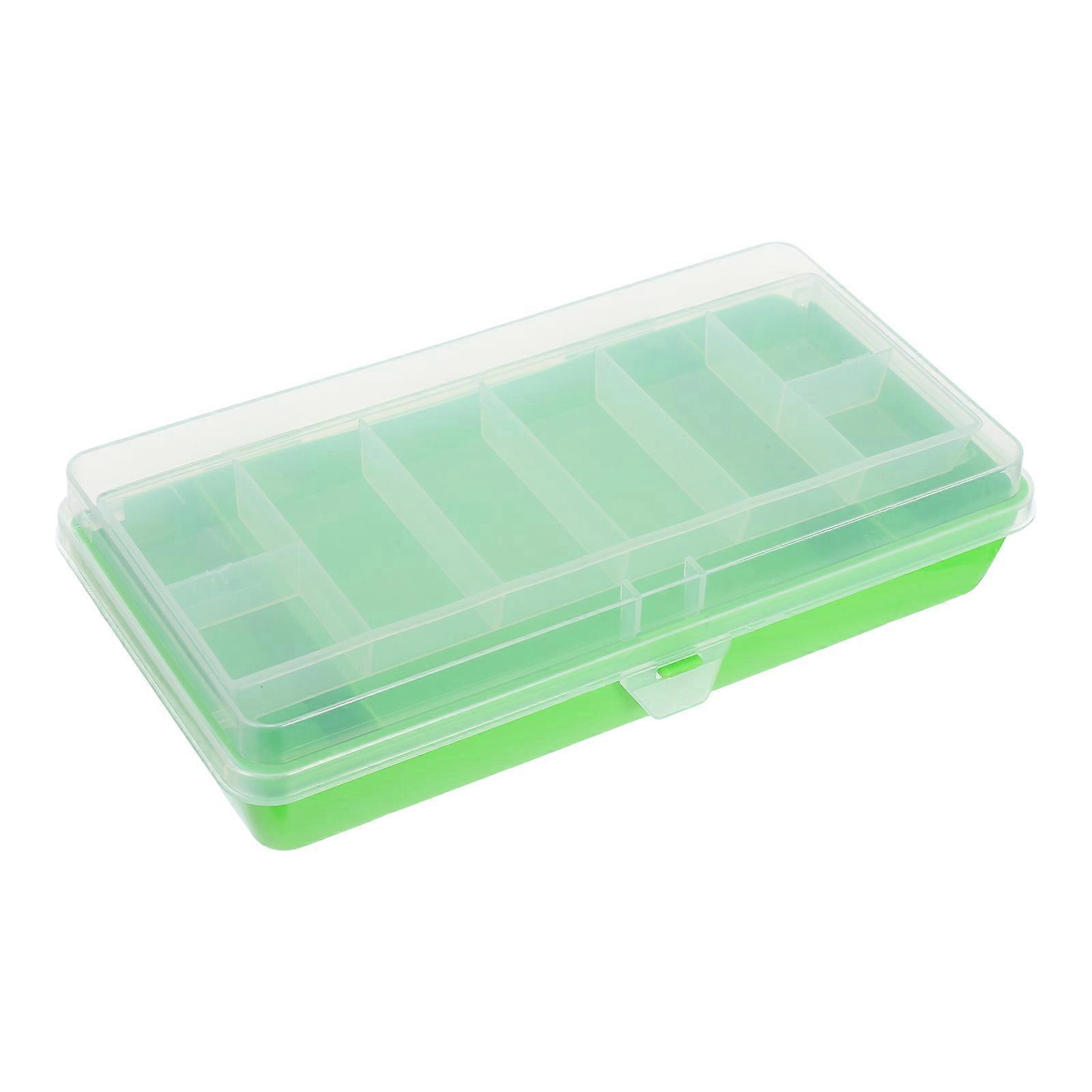 Fishing Tackle Box Double-Layer Plastic for Secure Bait Storage 5Pcs