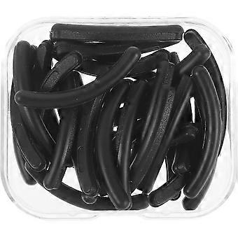 Eyelash Curler Refill Pads 31 Pcs with Storage Box Silicone Black 5.8x5cm Daily Use