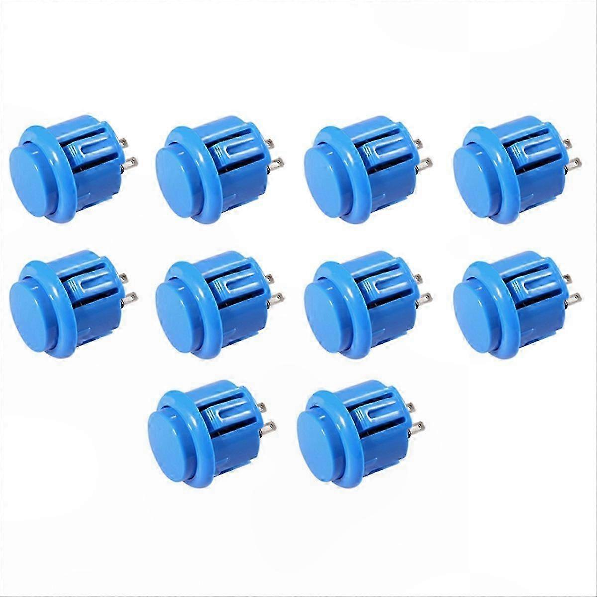 Gaming 10pcs 24mm Blue Responsive Arcade Buttons