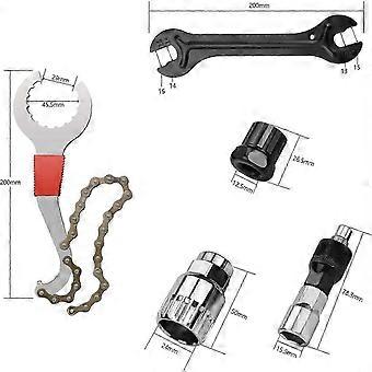 Bicycle Bottom Bracket Change Repair Kit, Chain Whip Crank Extractor Removal Tool Kit