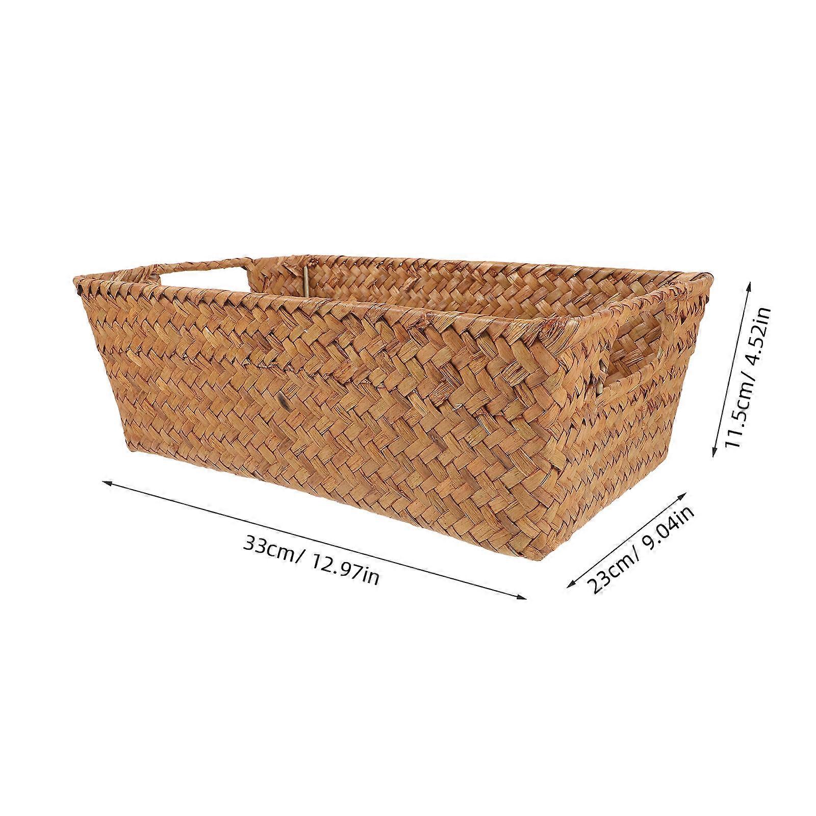 Seagrass Woven Basket for Storage Use with Rectangle Shape