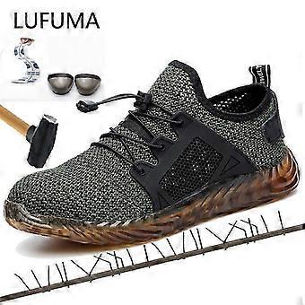 Niezniszczalne buty robocze Luxora Ryder, męskie i damskie, z metalowym noskiem, odporne na przebicie, oddychające buty sportowe. B2