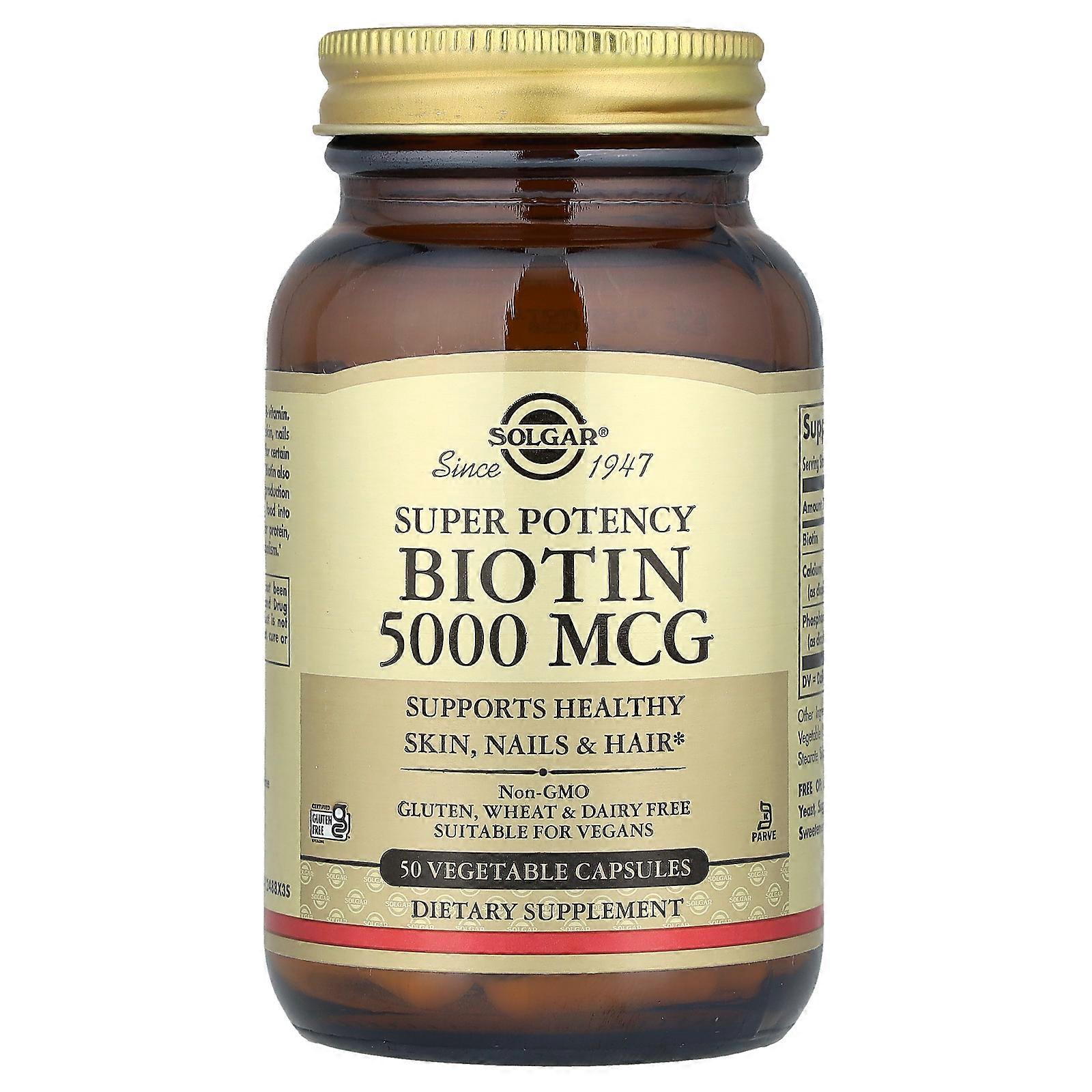 2 x Solgar, Biotin, 50 Vegetable Capsules