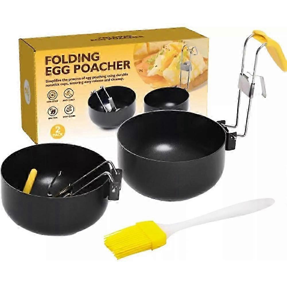 Deep-Cavity Foldable Egg Poacher Pan