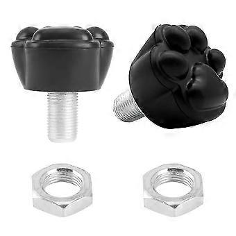 2Pcs Roller Skates Toe Stops Plugs Rubber Brake Block Stoppers 82A Toe Stops Replacement Skate Accessories Black