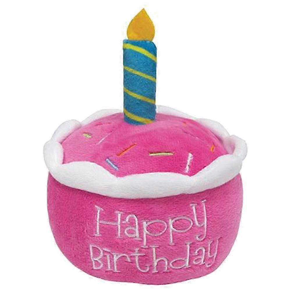 Durable Plush Cake Dog Birthday Toy
