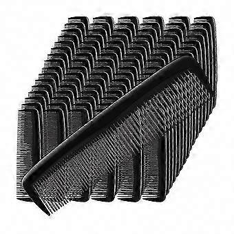 For Travel & Hotels: 100 Pieces Black Plastic Pocket Hair Combs, 5 Inch Fine and Wide Tooth for Women and Men