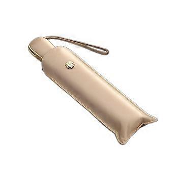 Ultralight Automatic Travel Umbrella Golden, Windproof Compact Sun and Rain Umbrella for Women