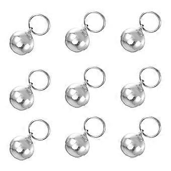 Pet Bells Small Dog Collar Accessories for Pet Use 10Pcs Silver Jingle