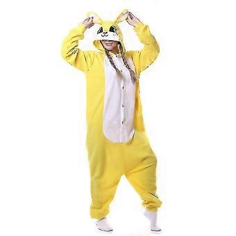 Gelbes Kaninchen Pyjama Tier Onesie Einhorn Pyjama Pygasus Kostüm Kigurumi Pyjamas Halloween Cosplay