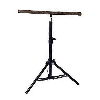 Folding Bird Rest 3-Leg Mount with Timber Rest and Firm Rack For Tiny to Big Parrots Sport Climbing S.B3