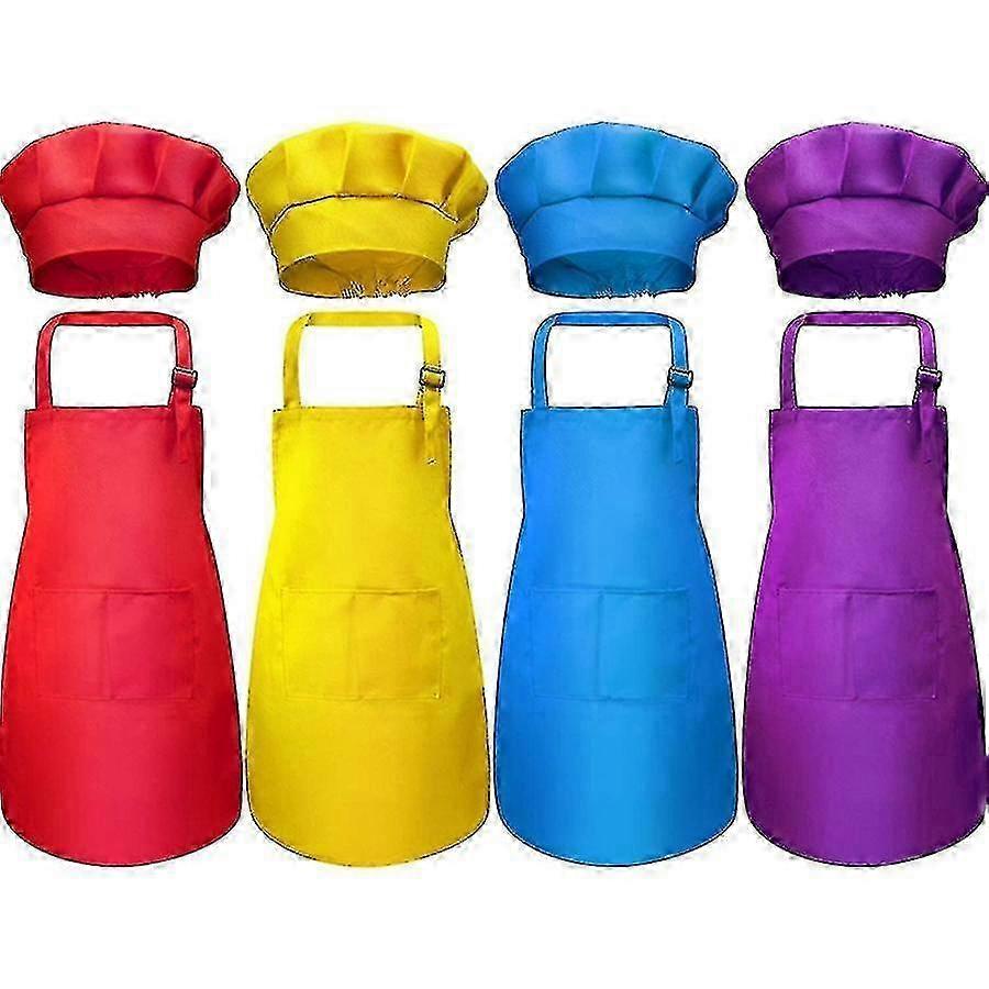 Adjustable Cotton Kids Kitchen Aprons Set