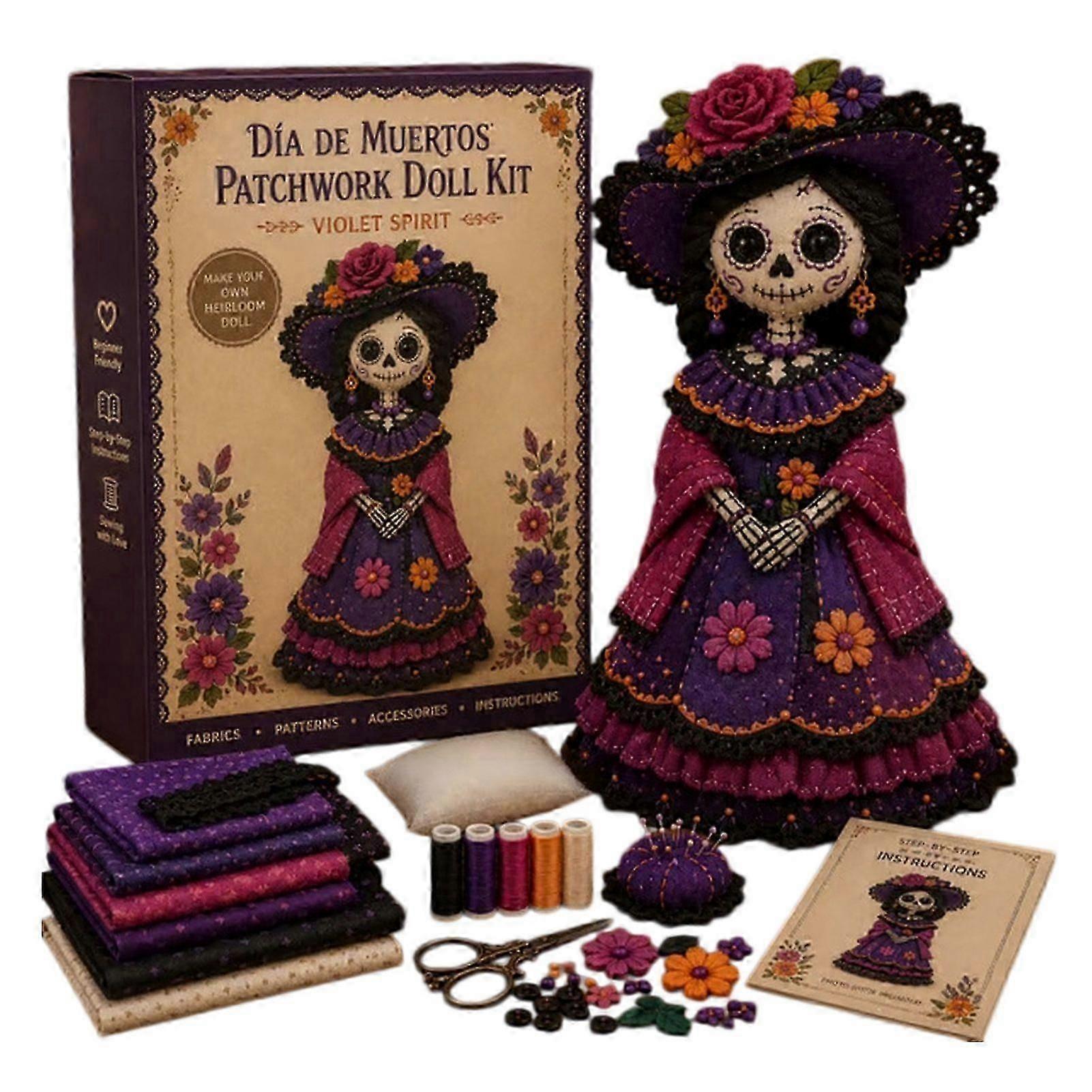DIY Sugar Skull Patchwork Craft Kit