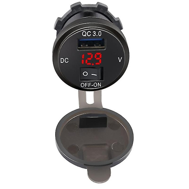 Ootdty Char 3.0 Usb Car Charr Socket Led Voltmeter S For Car E Atv