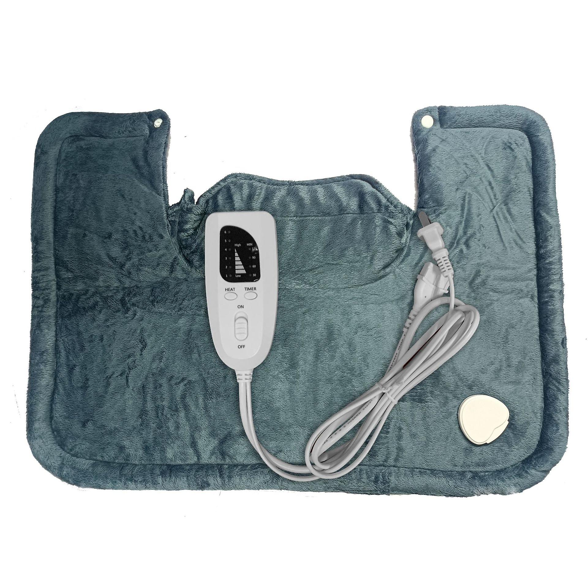 Neck And Shoulder Heating Pillow - Coral Fleece Heated Blanket With 6 Temperature Control,plug-in Washable Electric Blanket With Fast Heating, 6 Tempe