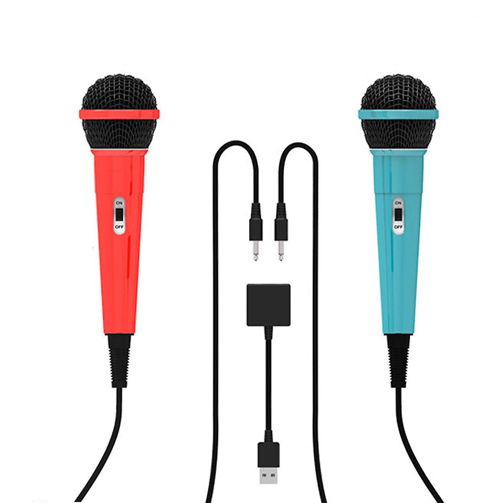 2 piezas de micrófono con cable Microfone con adaptador USB para interruptor de 3,5 mm