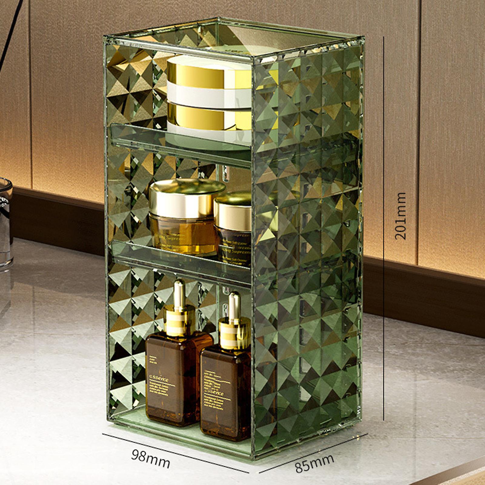 Clear Makeup Palette Organizer Divided Sections Stand Rack