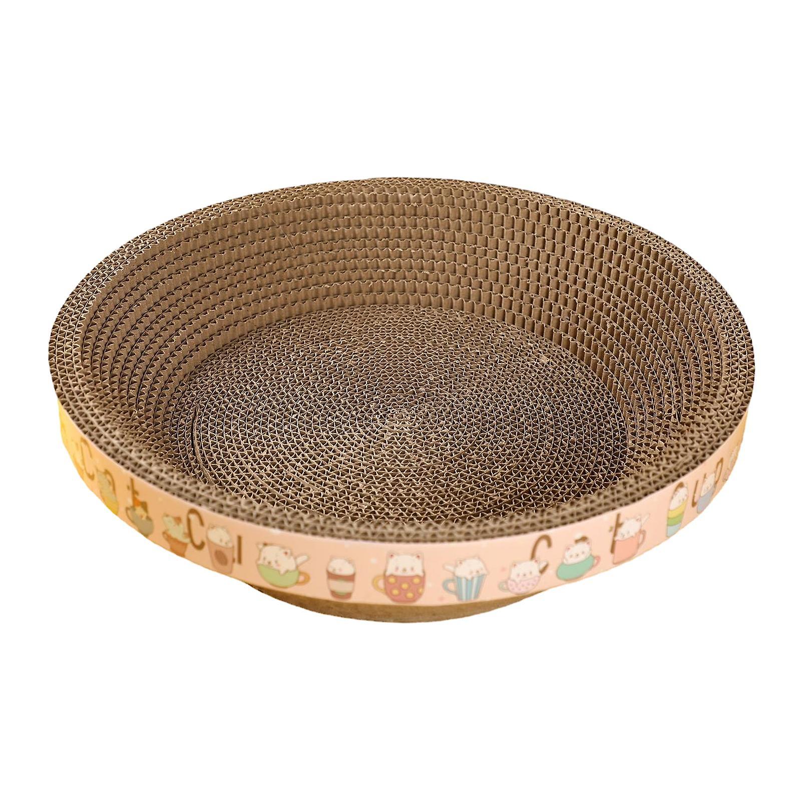 Chat Scratching Cardboard Pad Durable Scratch Pad Bowl Nest Cat Scratcher Lit 30cmx30cmx9cm
