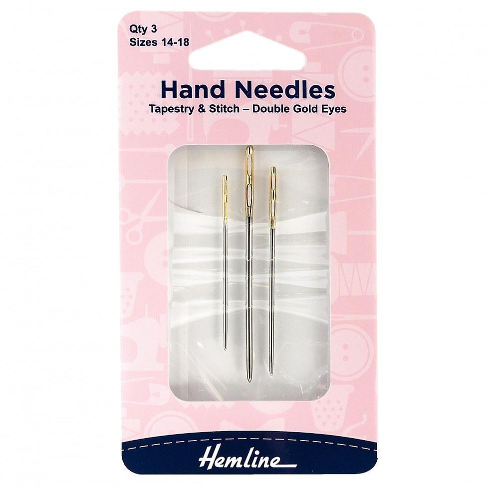 Hemline Double Eye Tapestry Needles - per pack of 5