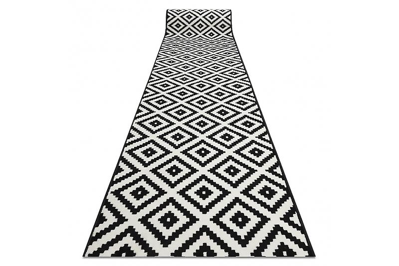 Runner BCF MORAD Ruta diamonds black / cream 70 cm