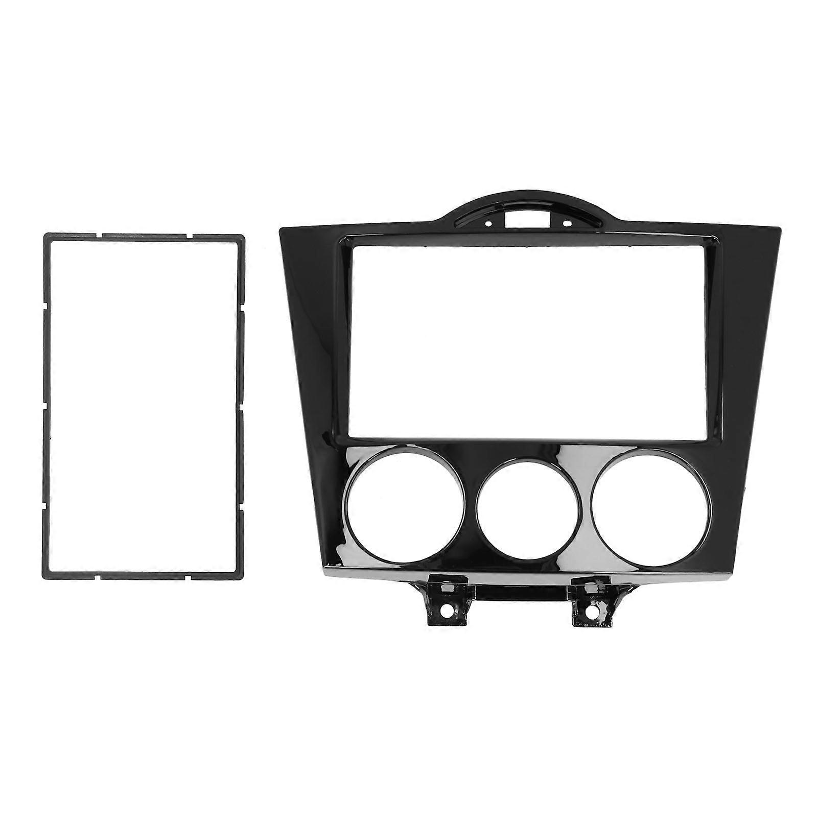 Radio Fascia Frame, 2Din Radio Stereo Fascia Frame Dash CD Panel Trim Replacement for RX-8 2003-2008