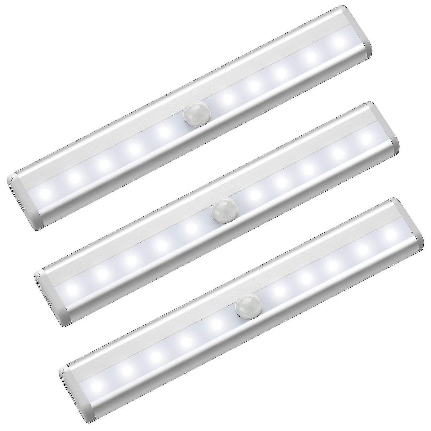 3 stuks 10 LED Infrarood Inductie Licht - Bewegingssensor Nachtlampje, Kastlicht