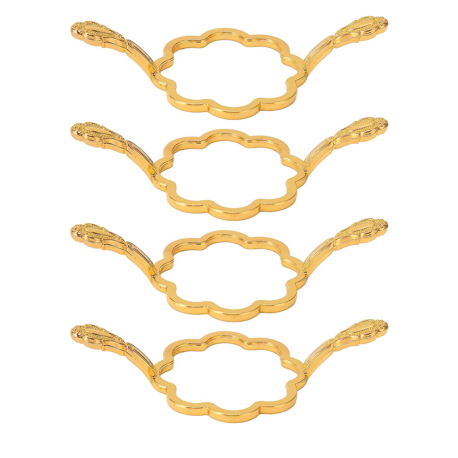 4pcsワックスシーリングモールドDIY錆保護簡単な操作ワックスシーリングスタンプリングクラフト愛好家の花の形