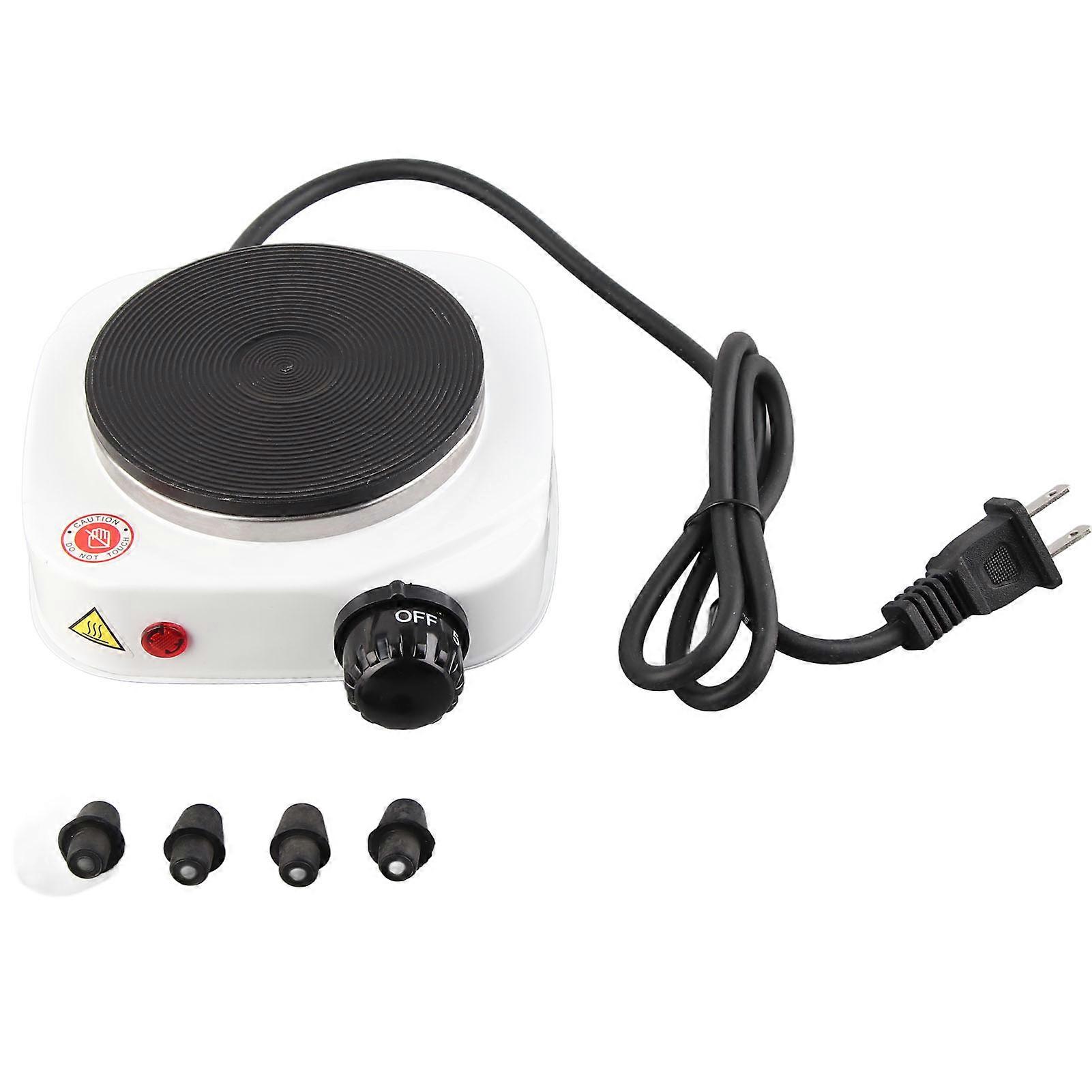 פלטה חשמלית קומפקטית 500W עם מבער יחיד עם תקע ארה"ב למעונות או למשרד