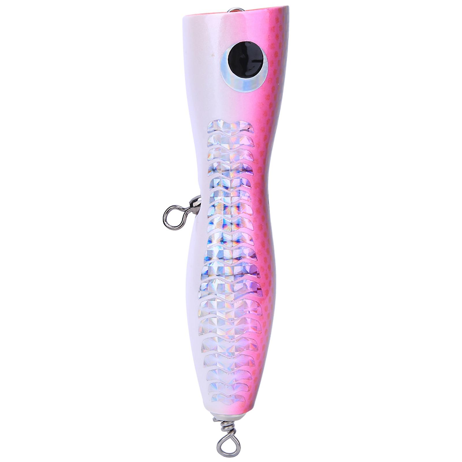 Large Size Wooden Artificial Lure for Topwater Fishing, Ideal Artificial Bait for Sea Fishing, Pink