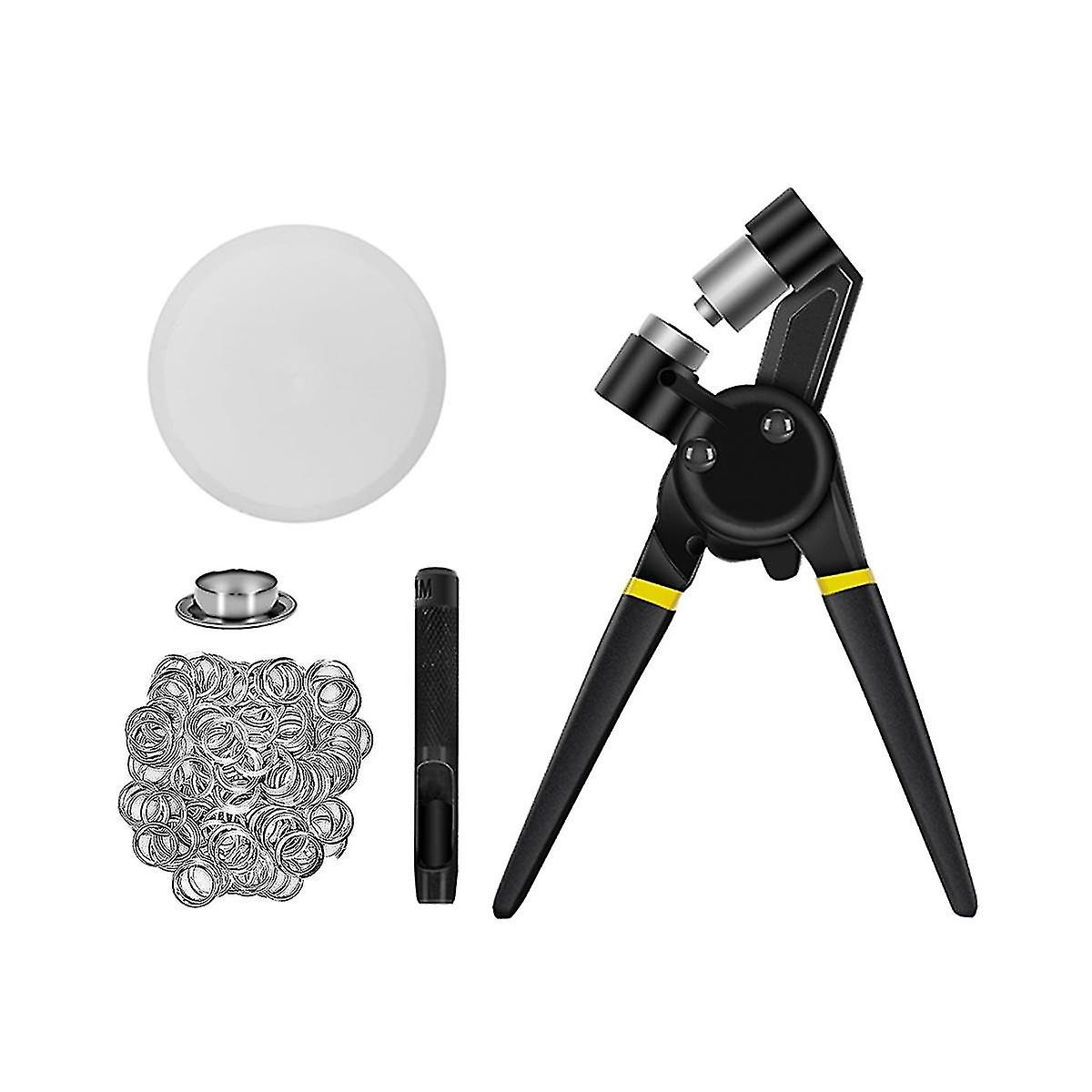 Grommet Tool Kit, Grommets Handheld Kit With 500 Pcs 3/8 Inch 10 Mm For Fabrics, Canvas, Awnings