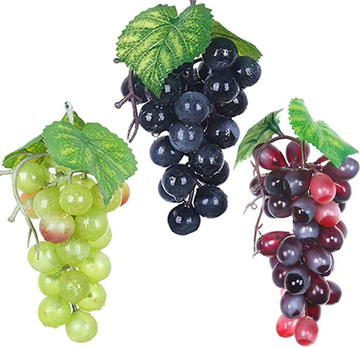 Pack De 3 Uvas Artificiales Decoración-hao