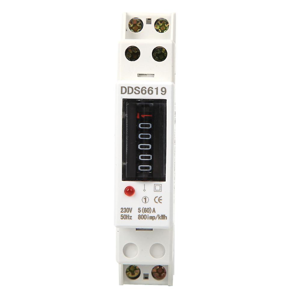 Single-phase 1P DIN rail energy meter for household appliances 230V DDS6619-001 (DDS6619-001-5 (60A))