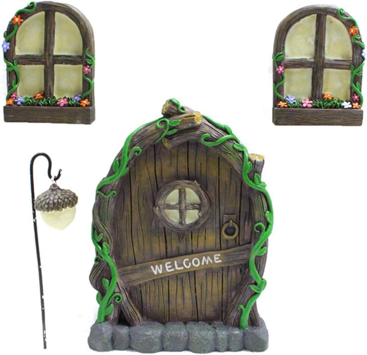 Garden luminous door and window decoration