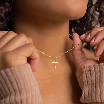 Kruis ketting voor vrouwen, 14k vergulde / sterling zilveren ketting ketting sierlijke gelaagde gouden kruis hanger ketting eenvoudige schattige kettingen voor vrouwen gaan | NL