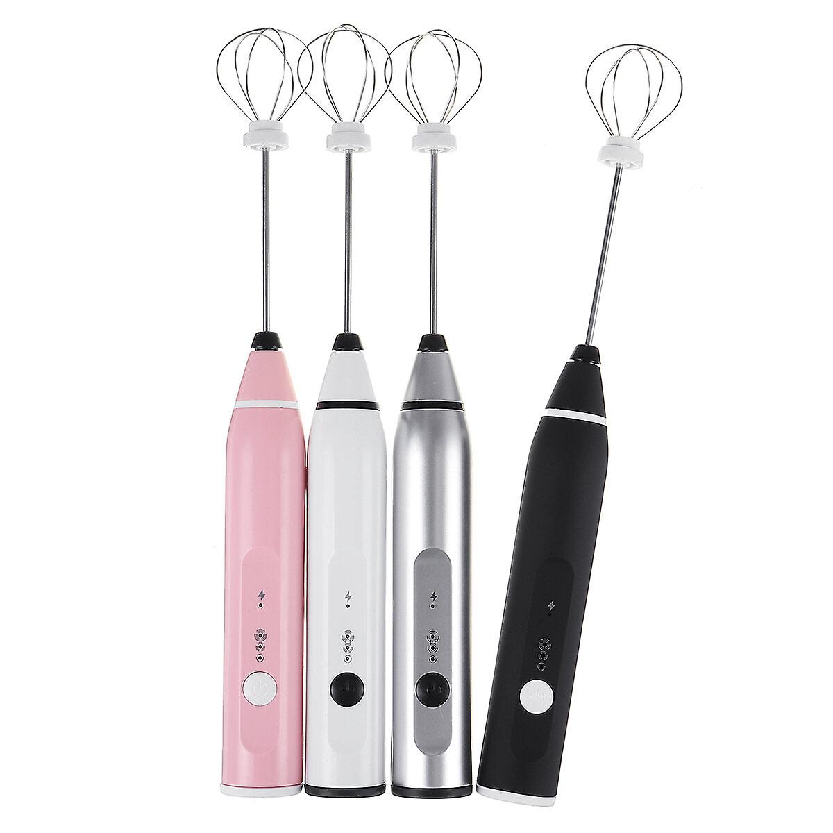 3 In 1 Electric Hand Mixer Milk Frother Rechargeable 3 Speed Mixer Stirrer Egg Beater Home