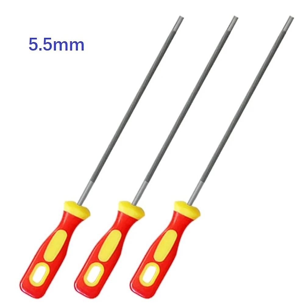 3pcs Round High Carbon Steel Chainsaw Sharpener Chainsaw Sharpener Files Round Files Woodworking Chainsaw File 4/4.8/5.5mm~10986