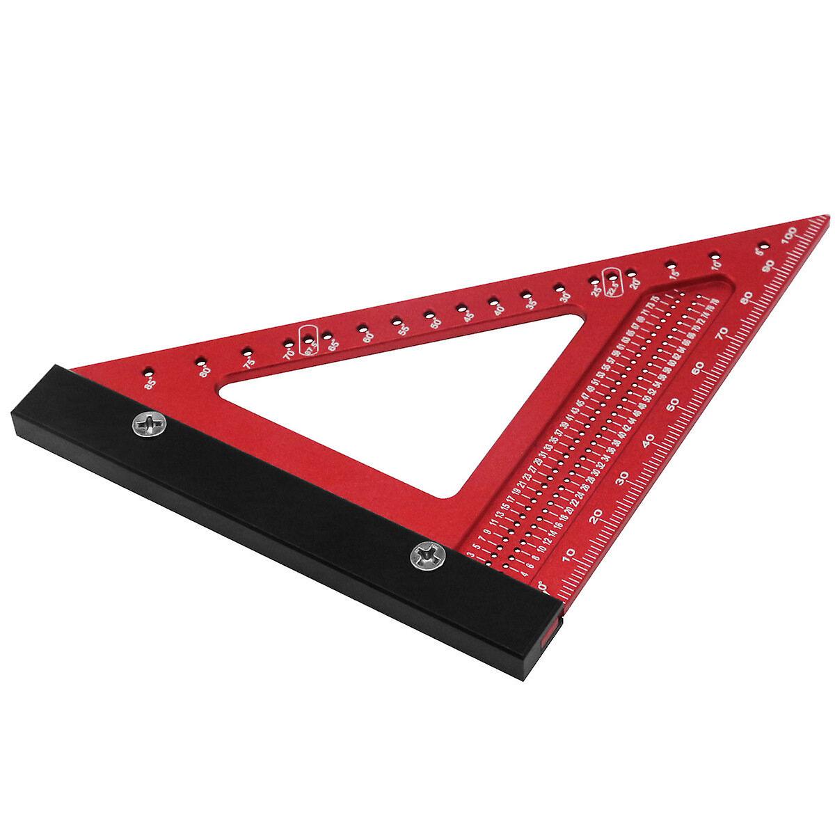 Aluminum Alloy Woodworking Triangle Ruler - Hole Angle & Corner Measuring Layout Tool