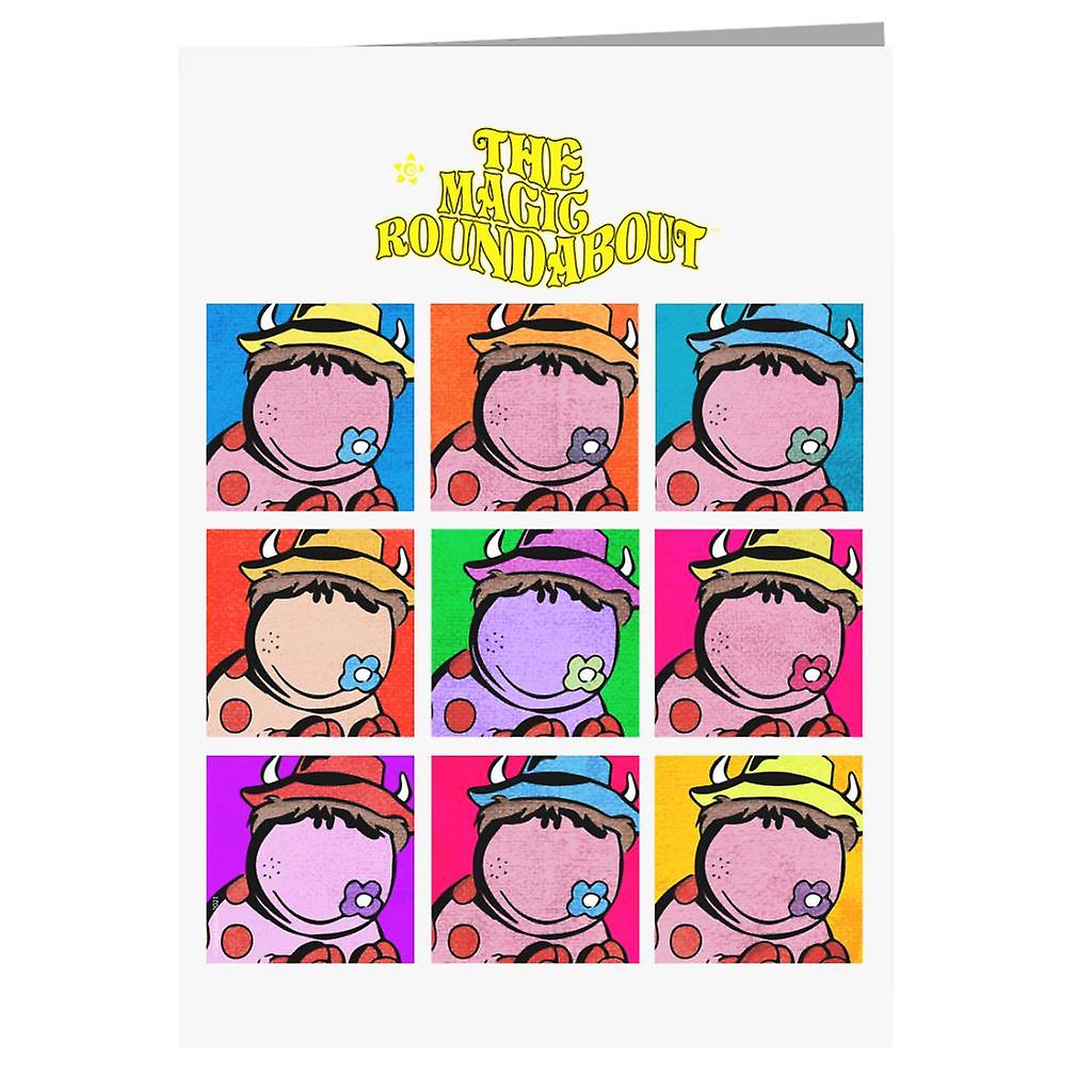 The Magic Roundabout Ermintrude Pop Art Greeting Card