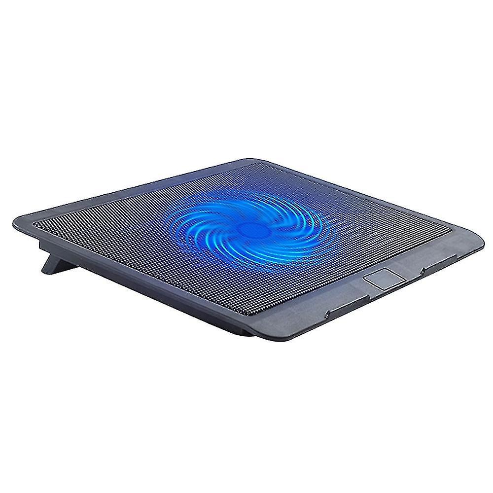Laptop Fan Cooling Pad With Big Fans, Portable Laptop Cooling Fan With 2 In 1 Usb Port, Blue Led Li
