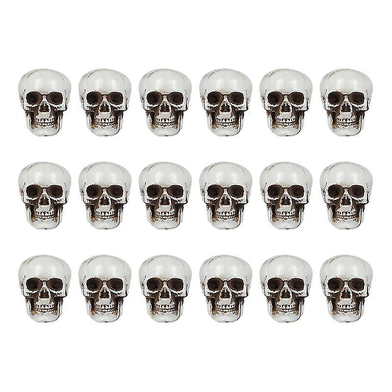 18pcs Halloween Skull Head For Halloween Decorations