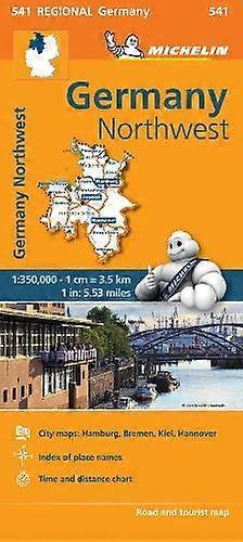 Germany Northwest Michelin Regional Map 541 by Michelin Paperback Book